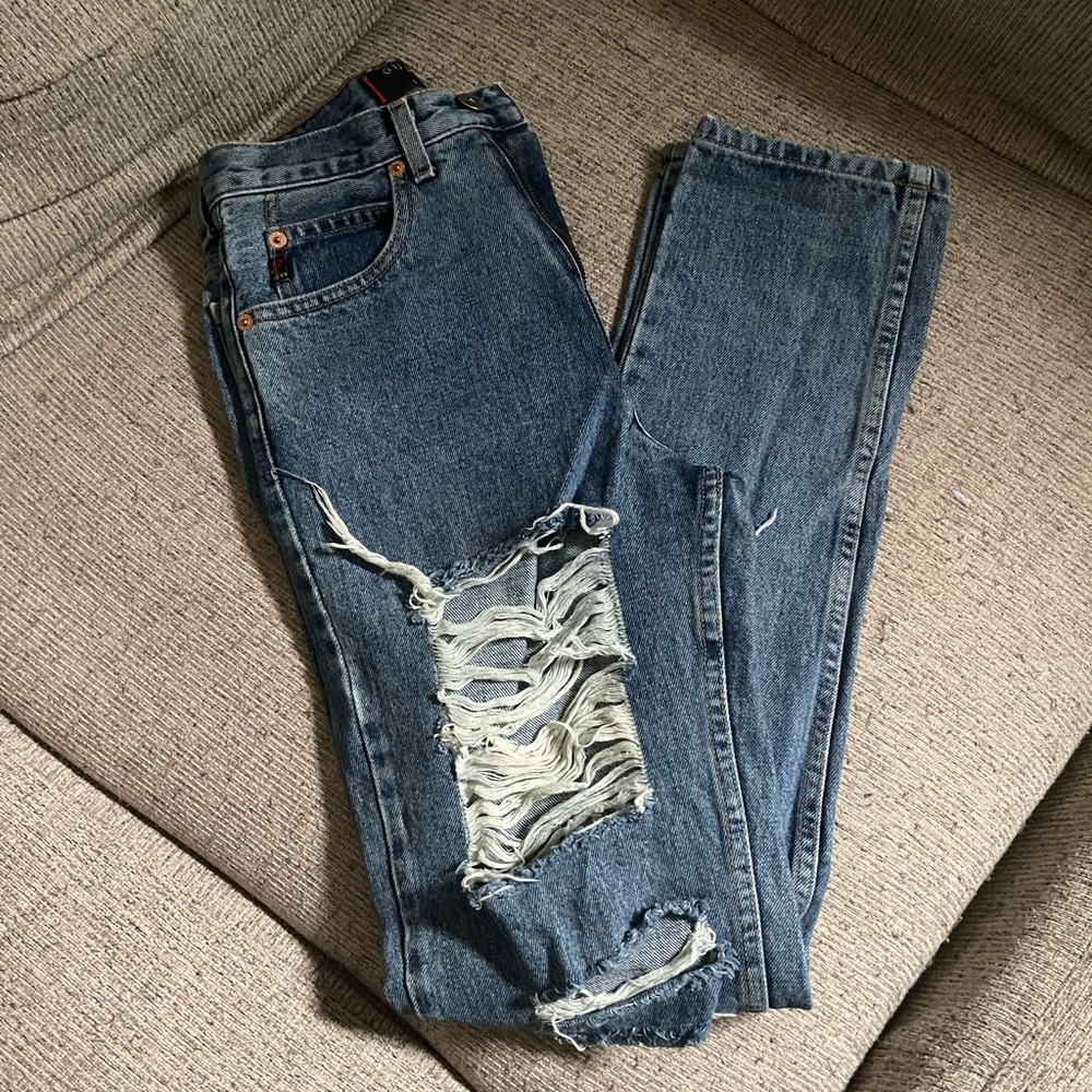 GREAT CONDITION GUESS CUSTOM VINTAGE JEANS DISTRESSED